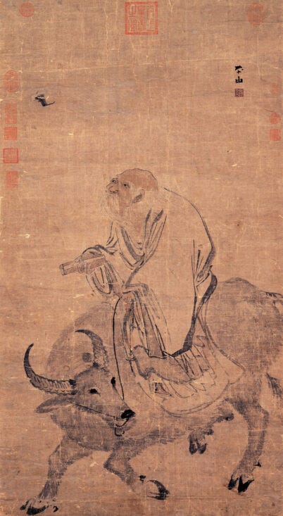 https://en.wikipedia.org/wiki/Laozi#/media/File:Zhang_Lu-Laozi_Riding_an_Ox.jpg